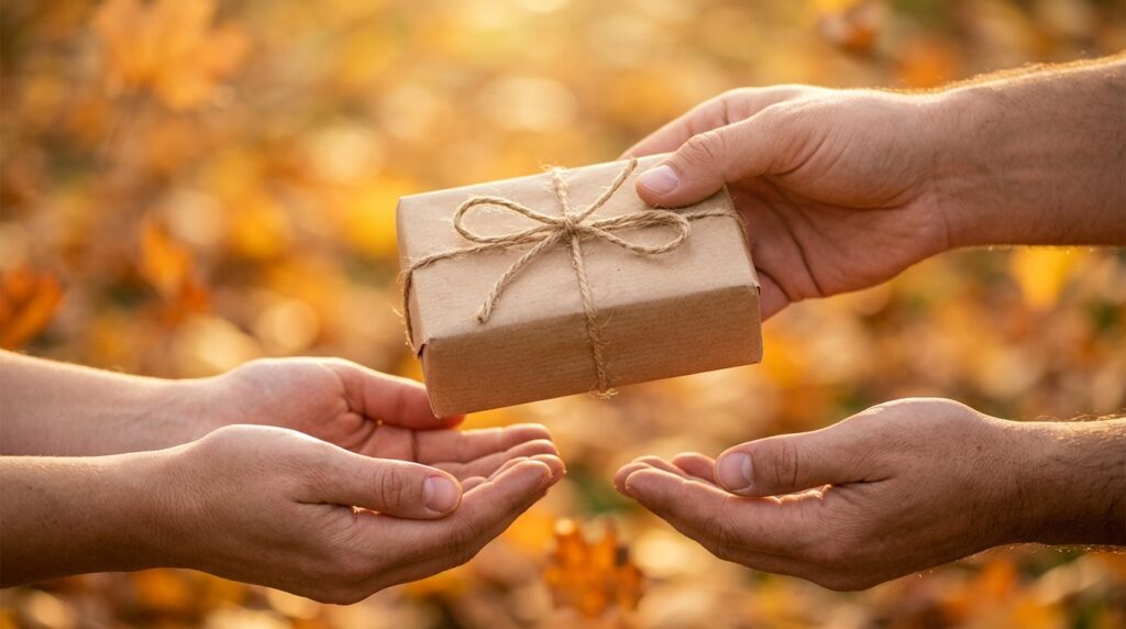 The First Force: Reciprocity, or How a Debt You Never Asked For Is Manufactured 2 hands exchanging a wrapped gift — the reciprocity rule in action